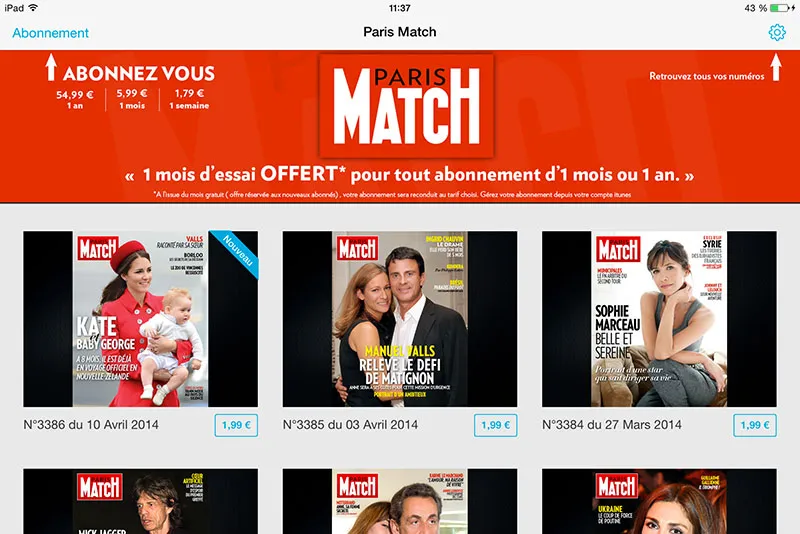 Paris Match iPad 2